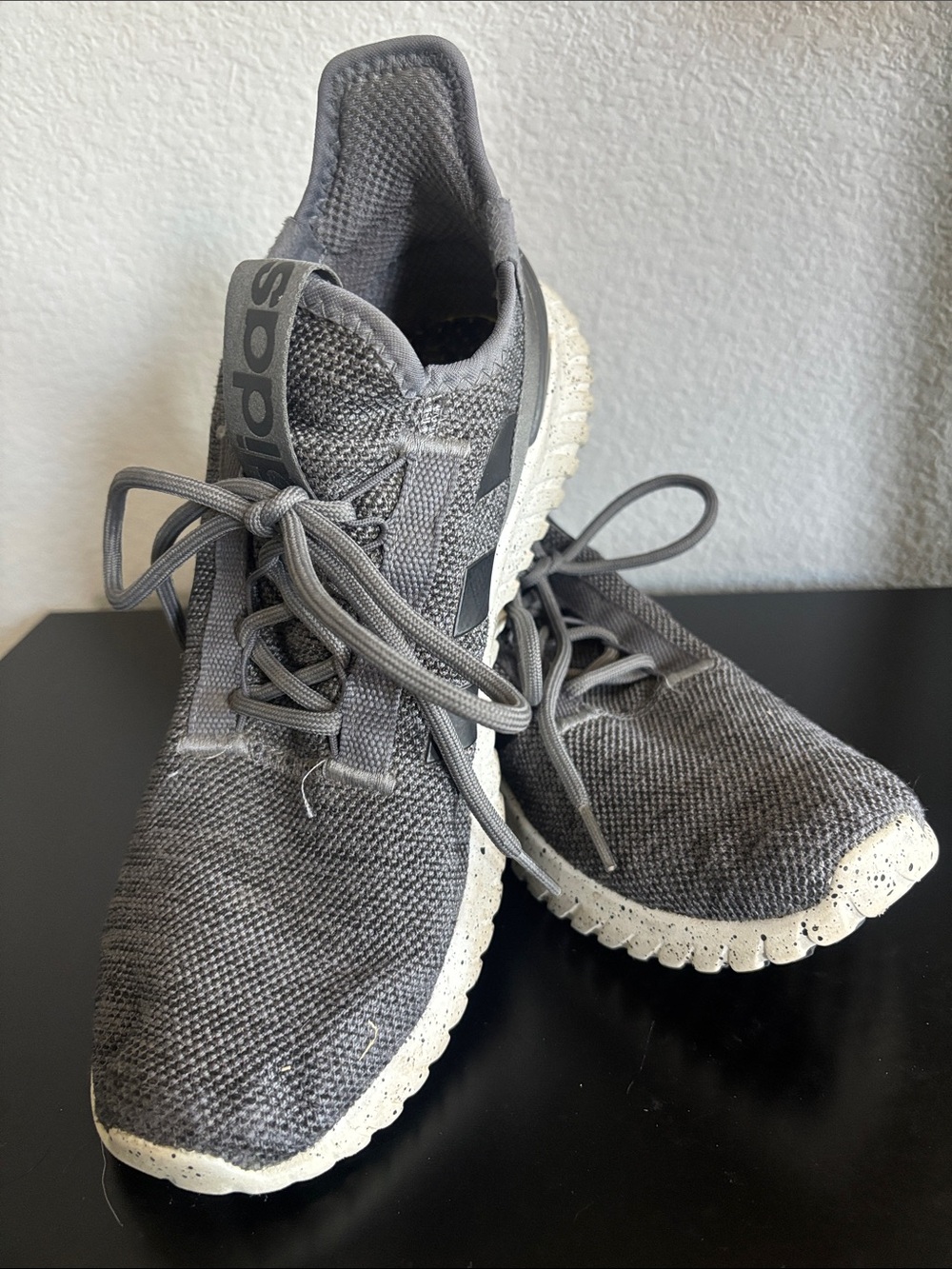 adidas Men’s Gray Knit Athletic Sneakers